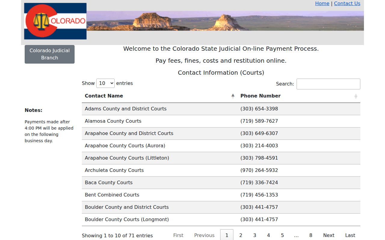 San Juan County court dockets and judicial online payment contact notes