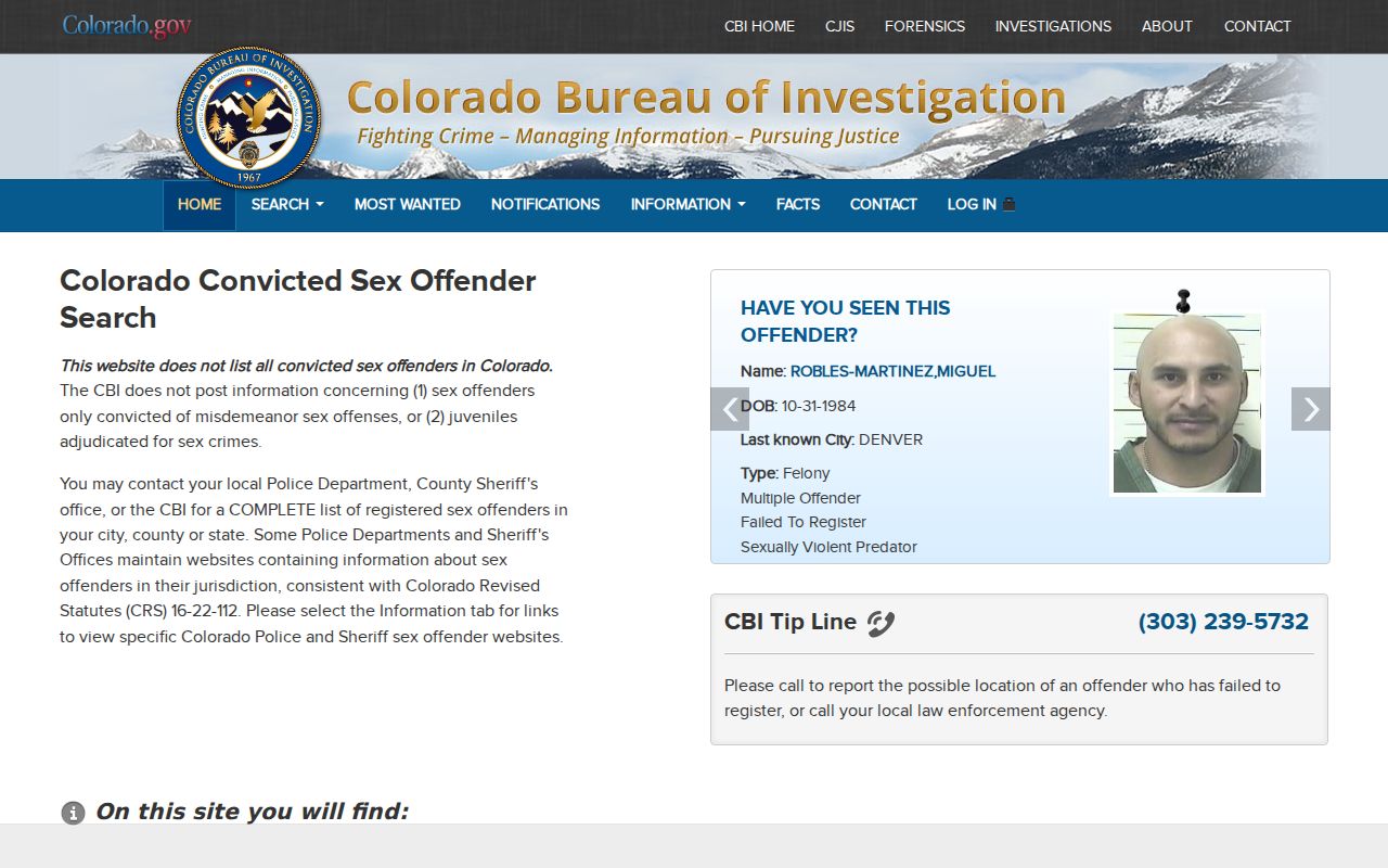 San Juan County criminal court records and Colorado sex offender registry