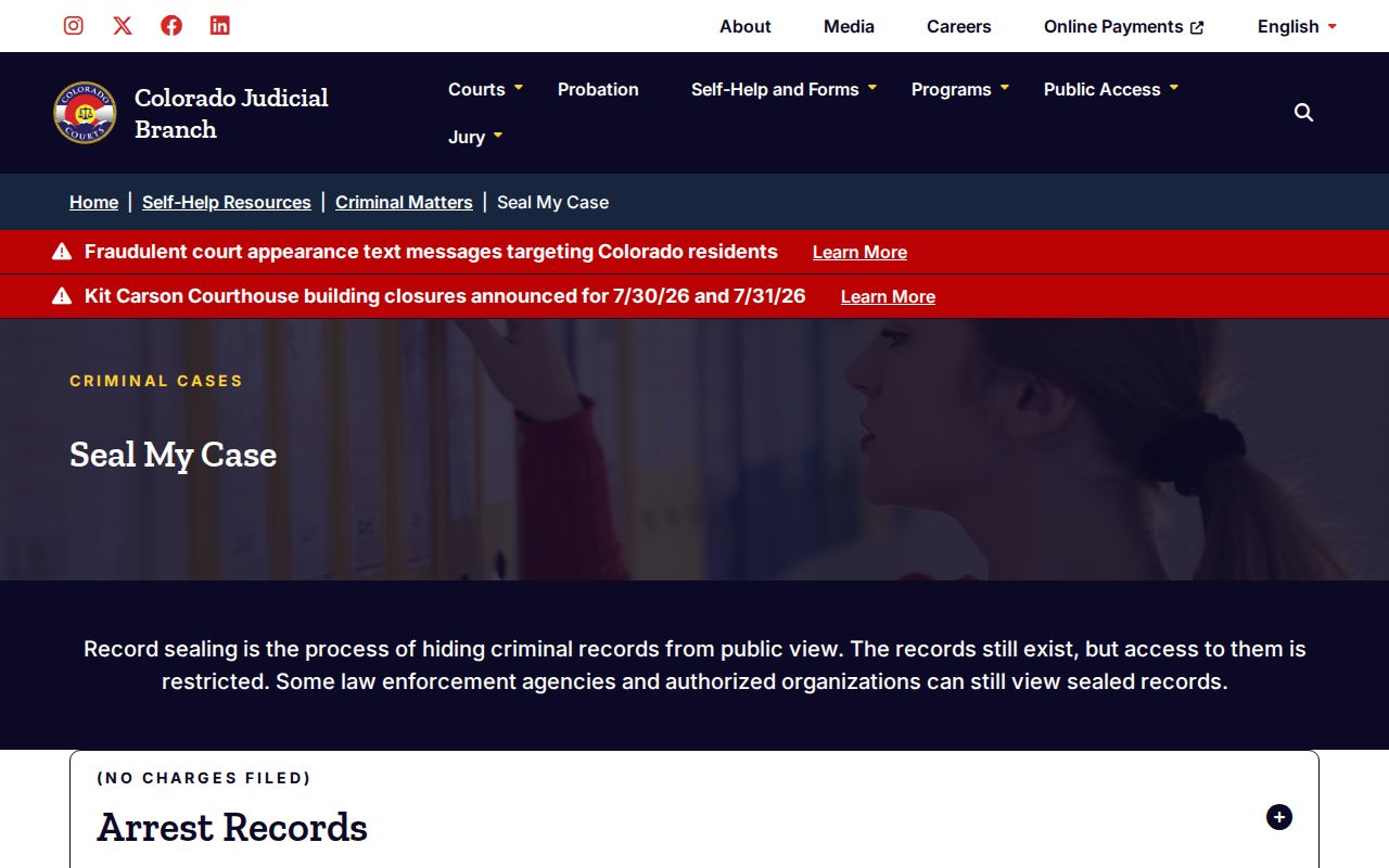 San Juan County district court records sealing self-help