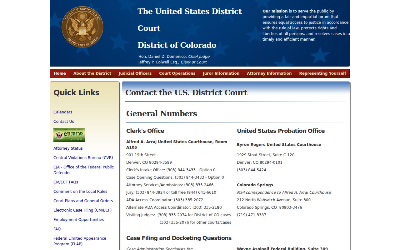 San Juan County district court records compared with federal district court contact