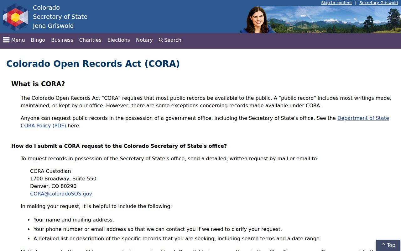 San Juan County court records Colorado Open Records Act