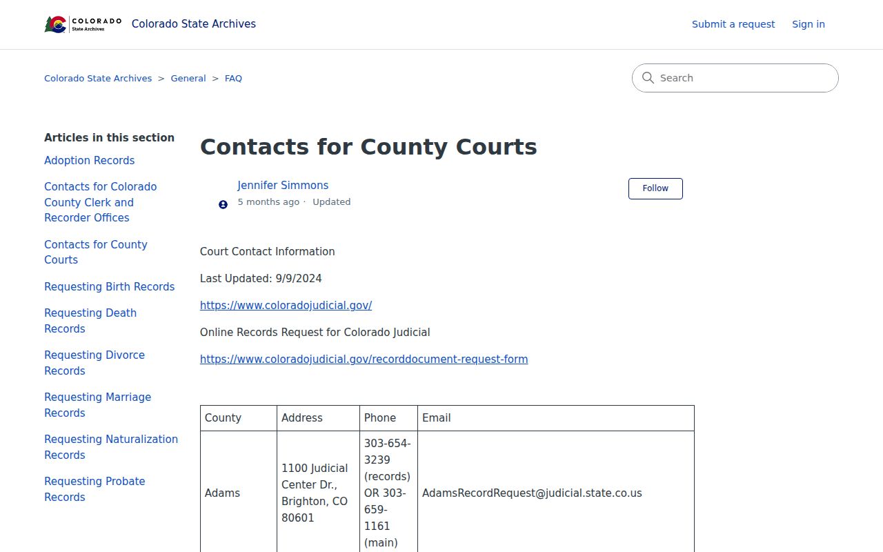 San Juan County court records state archives court contacts