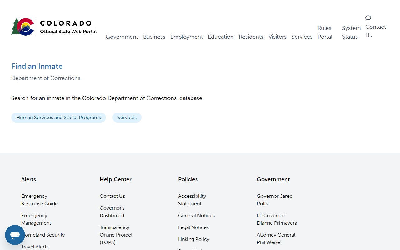 San Juan County inmate search Colorado.gov inmate locator service source