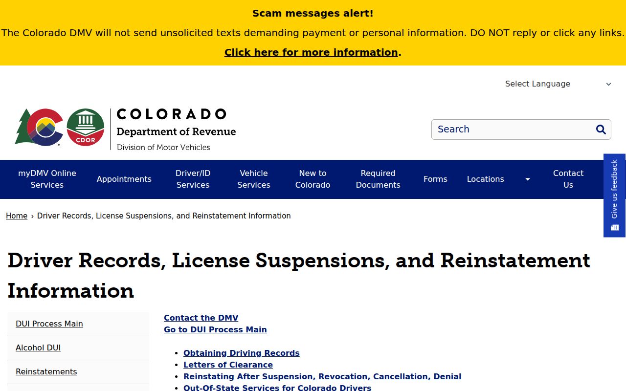 San Juan County traffic court records and Colorado DMV driver records suspensions reinstatements